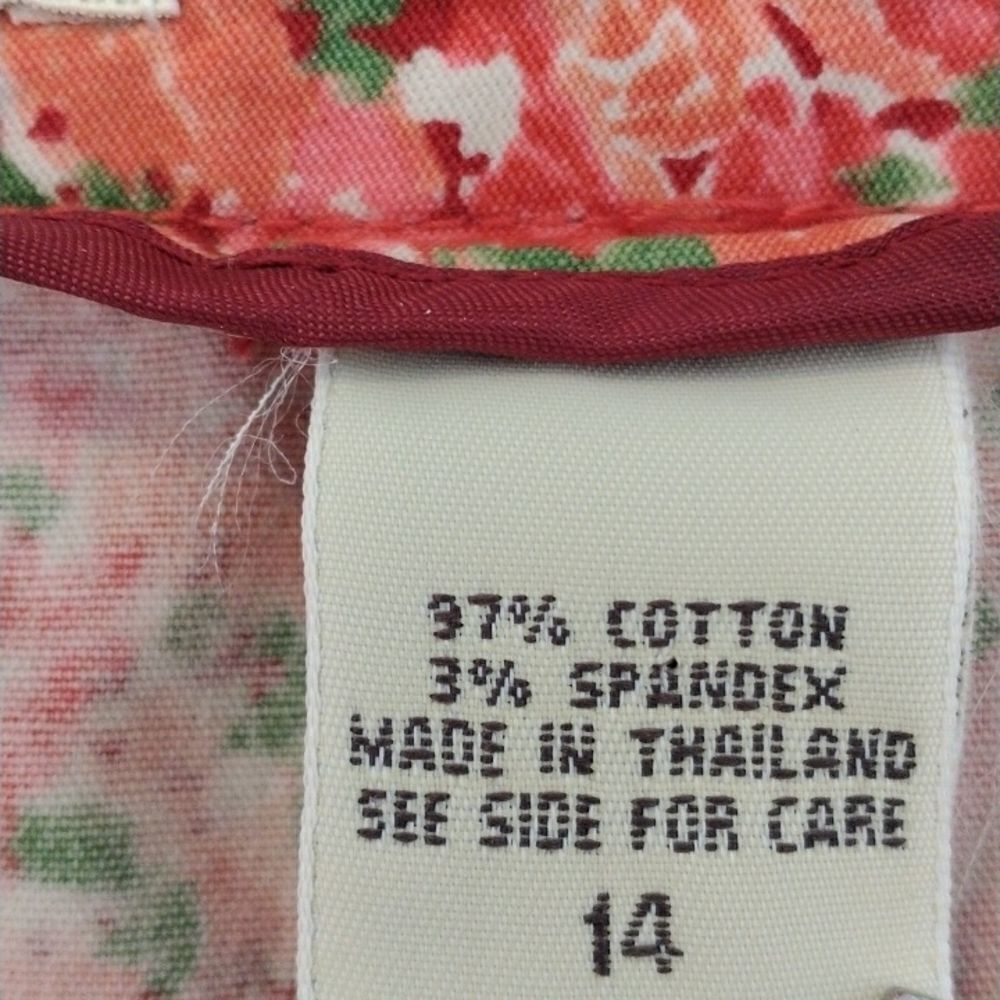 Eddie Bauer Cotton Blend Floral Pants. - Picture 5 of 8